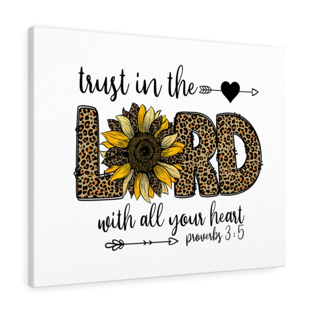 Scripture Walls Trust In The Lord Leopard Proverbs 3:5 Bible Verse Canvas Christian Wall Art Ready to Hang Unframed-Express Your Love Gifts