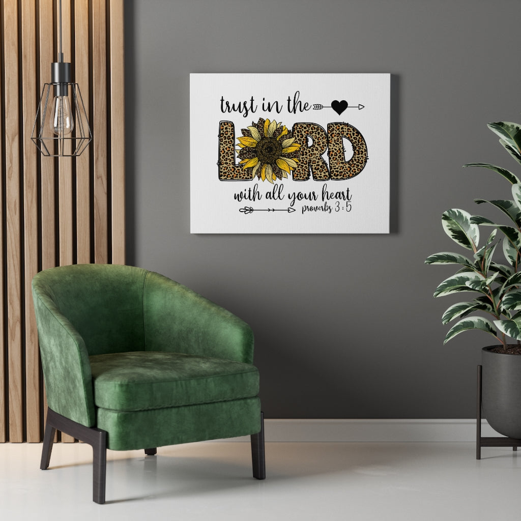Scripture Walls Trust In The Lord Leopard Proverbs 3:5 Bible Verse Canvas Christian Wall Art Ready to Hang Unframed-Express Your Love Gifts