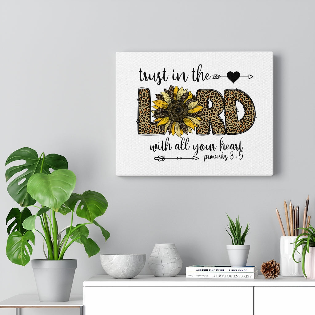Scripture Walls Trust In The Lord Leopard Proverbs 3:5 Bible Verse Canvas Christian Wall Art Ready to Hang Unframed-Express Your Love Gifts