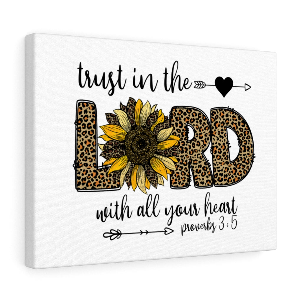 Scripture Walls Trust In The Lord Leopard Proverbs 3:5 Bible Verse Canvas Christian Wall Art Ready to Hang Unframed-Express Your Love Gifts
