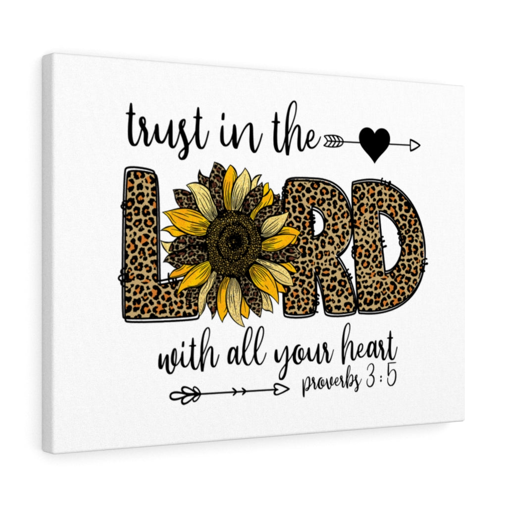 Scripture Walls Trust In The Lord Leopard Proverbs 3:5 Bible Verse Canvas Christian Wall Art Ready to Hang Unframed-Express Your Love Gifts