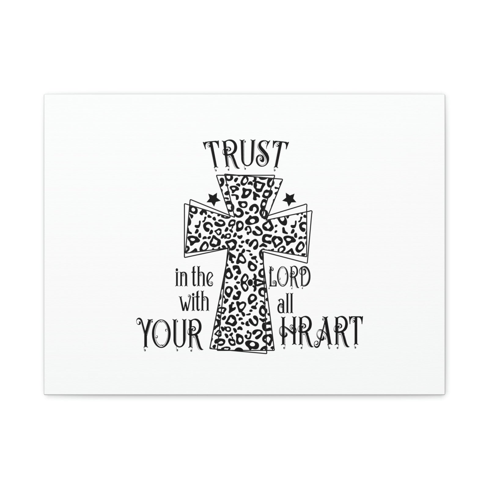 Scripture Walls Trust In The Lord Proverbs 3:5 Cross Christian Wall Art Bible Verse Print Ready to Hang Unframed-Express Your Love Gifts