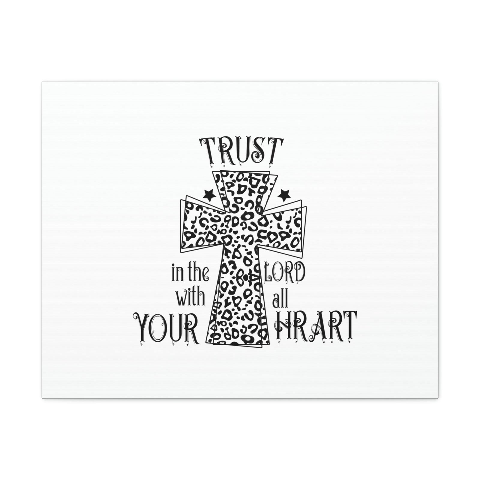 Scripture Walls Trust In The Lord Proverbs 3:5 Cross Christian Wall Art Bible Verse Print Ready to Hang Unframed-Express Your Love Gifts