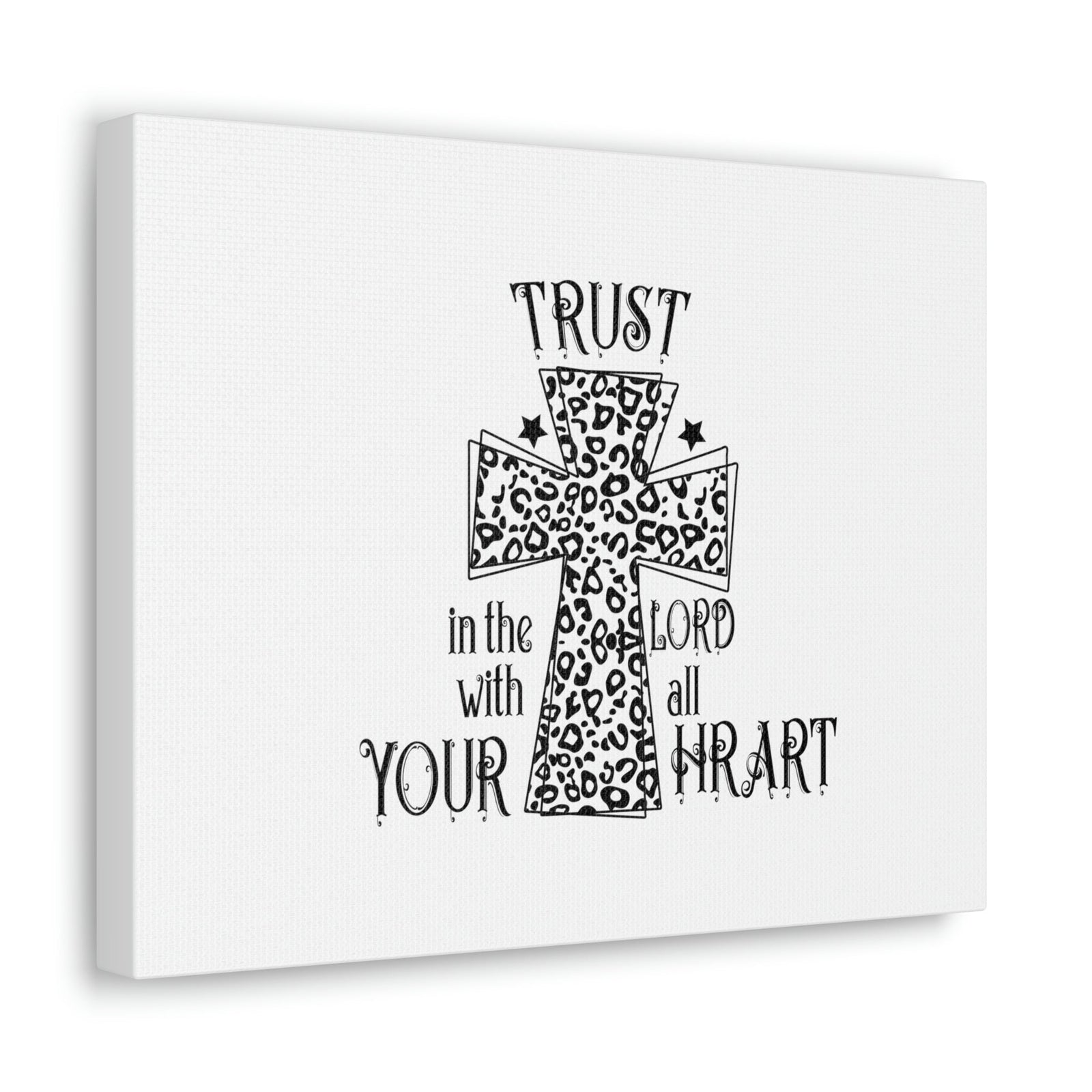 Scripture Walls Trust In The Lord Proverbs 3:5 Cross Christian Wall Art Bible Verse Print Ready to Hang Unframed-Express Your Love Gifts