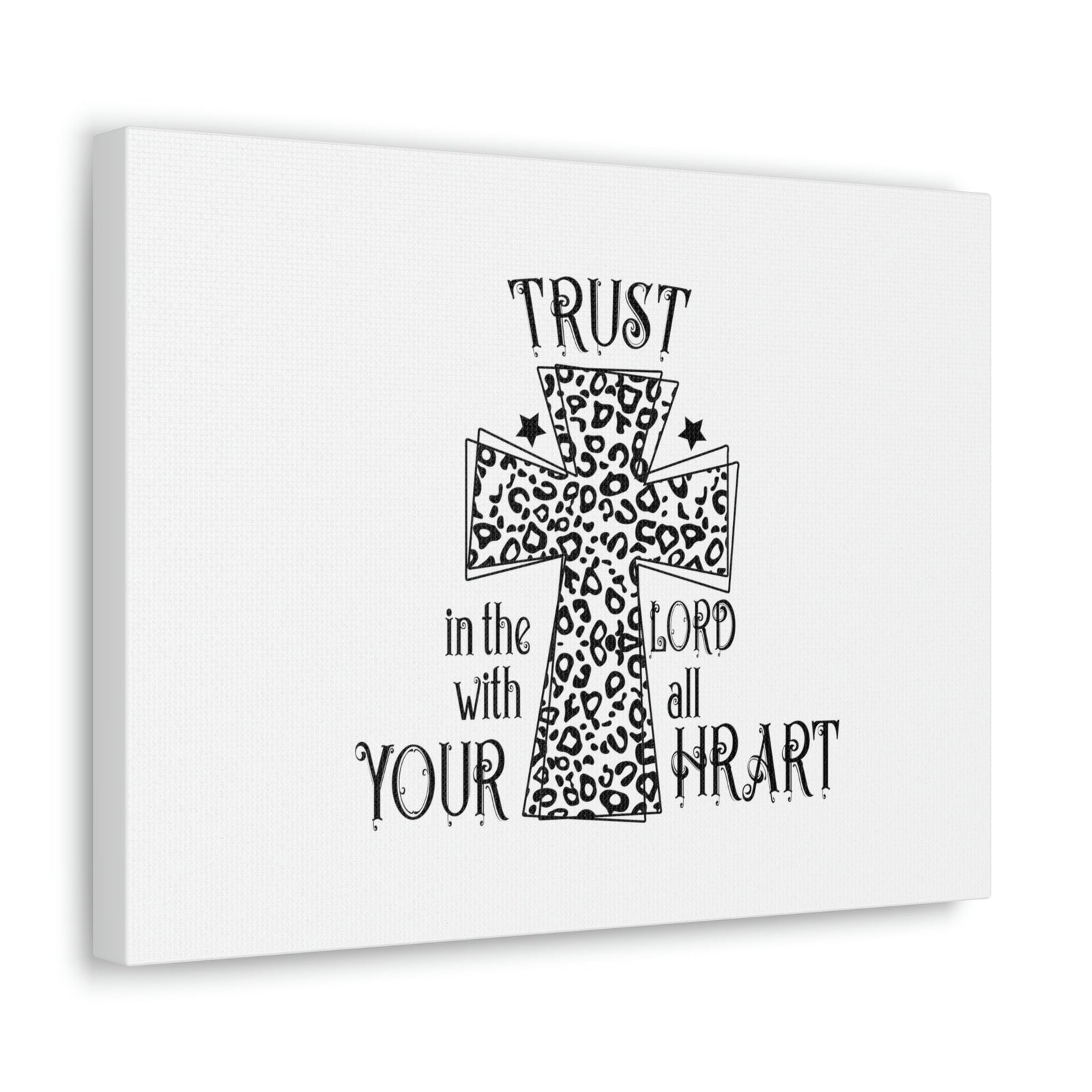 Scripture Walls Trust In The Lord Proverbs 3:5 Cross Christian Wall Art Bible Verse Print Ready to Hang Unframed-Express Your Love Gifts