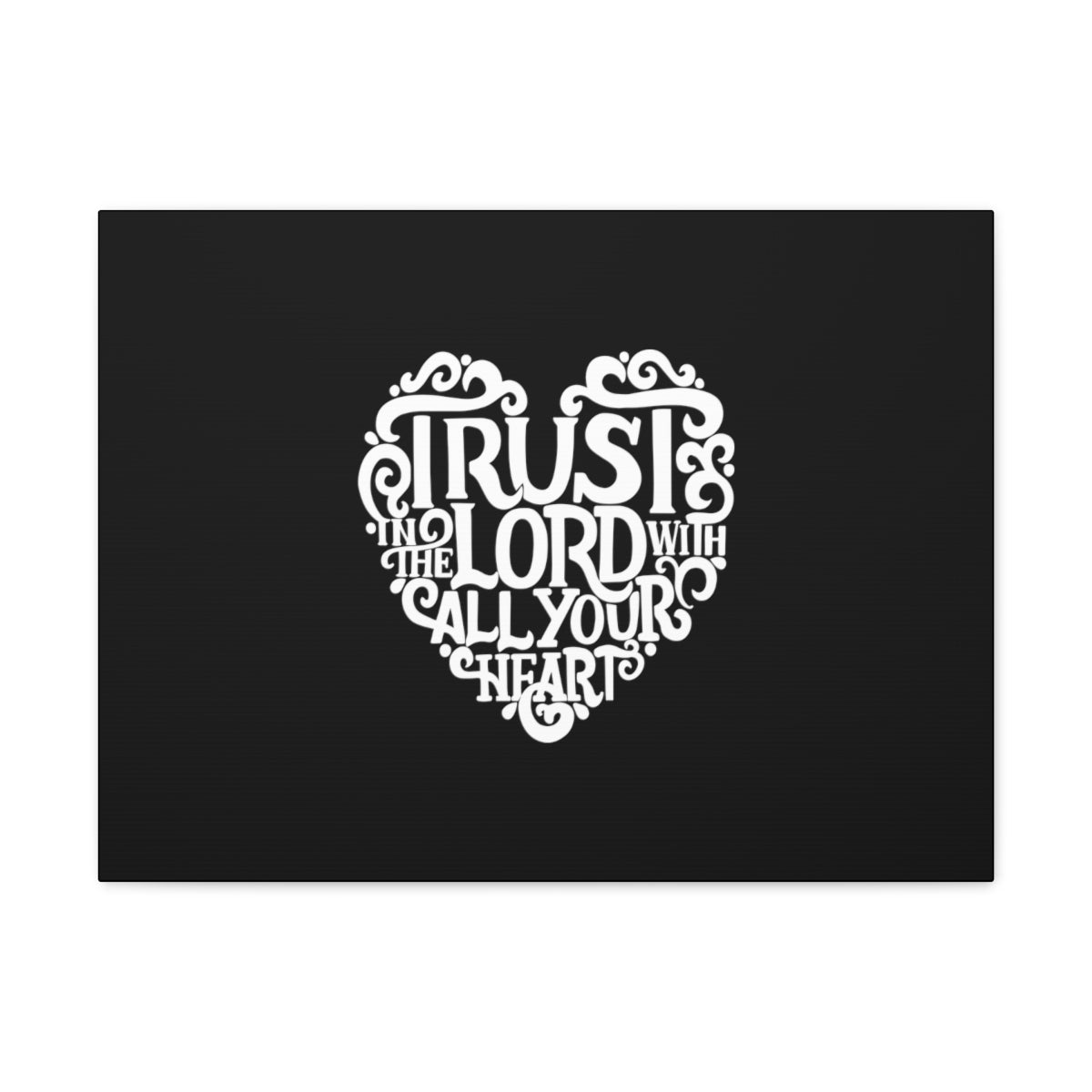 Scripture Walls Trust In The Lord Proverbs 3:5 Heart Christian Wall Art Bible Verse Print Ready to Hang Unframed-Express Your Love Gifts