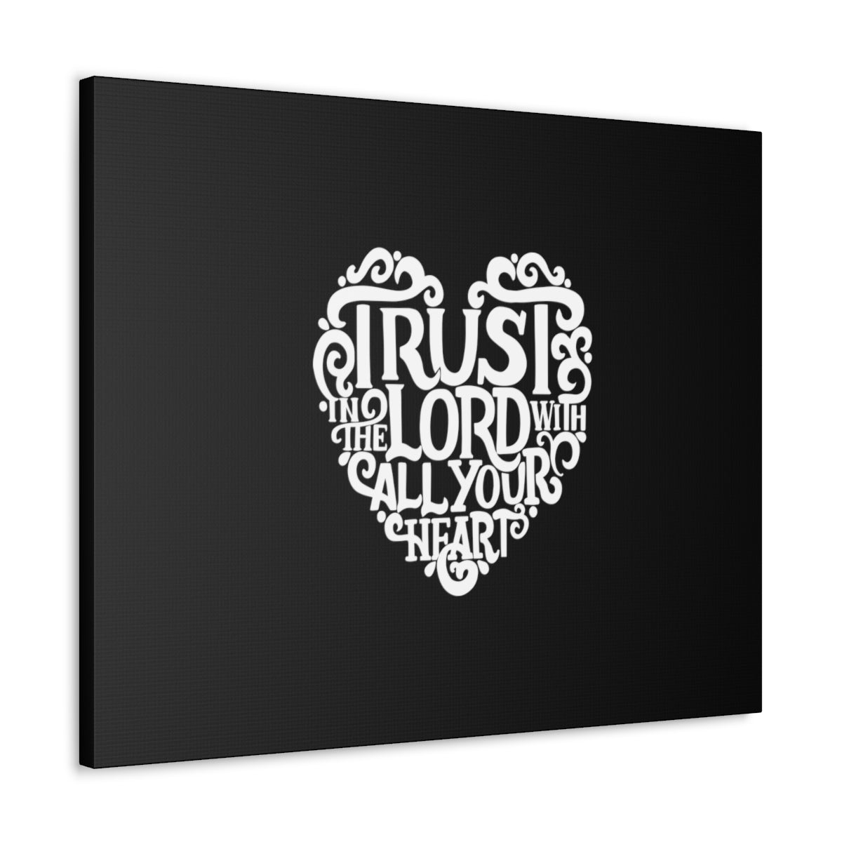 Scripture Walls Trust In The Lord Proverbs 3:5 Heart Christian Wall Art Bible Verse Print Ready to Hang Unframed-Express Your Love Gifts