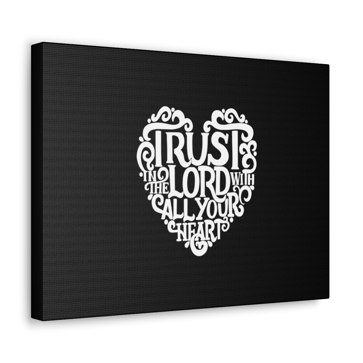 Scripture Walls Trust In The Lord Proverbs 3:5 Heart Christian Wall Art Bible Verse Print Ready to Hang Unframed-Express Your Love Gifts