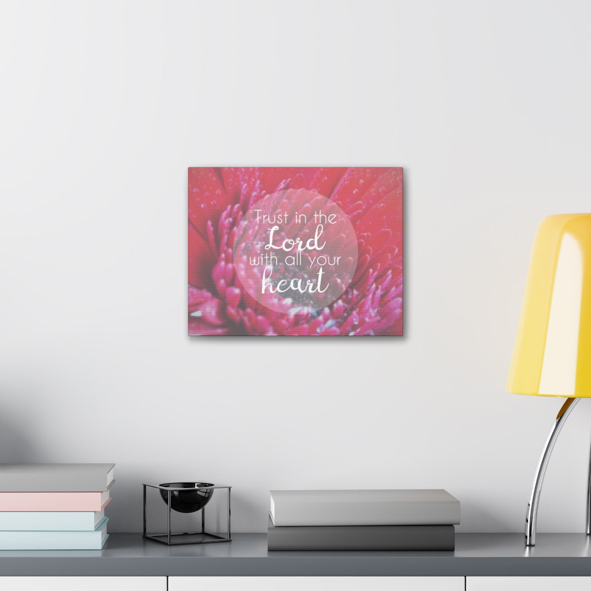 Scripture Walls Trust In The Lord Proverbs 3:5 Red Christian Wall Art Bible Verse Print Ready to Hang Unframed-Express Your Love Gifts