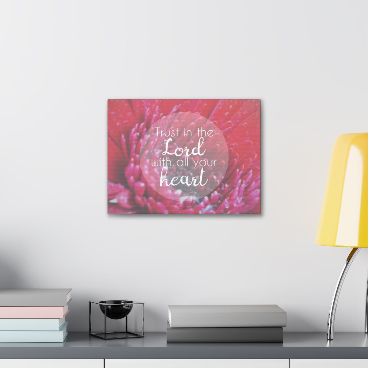 Scripture Walls Trust In The Lord Proverbs 3:5 Red Christian Wall Art Bible Verse Print Ready to Hang Unframed-Express Your Love Gifts