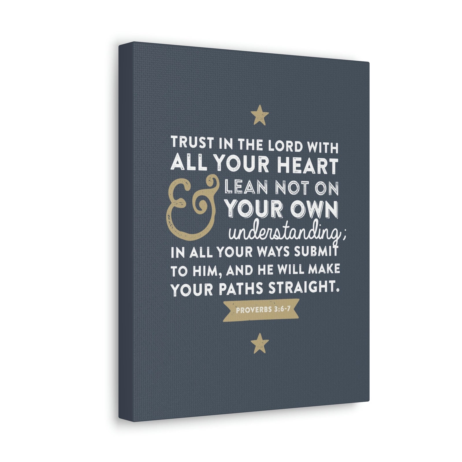 Scripture Walls Trust In The Lord Proverbs 3:6 Bible Verse Canvas Christian Wall Art Ready to Hang Unframed-Express Your Love Gifts