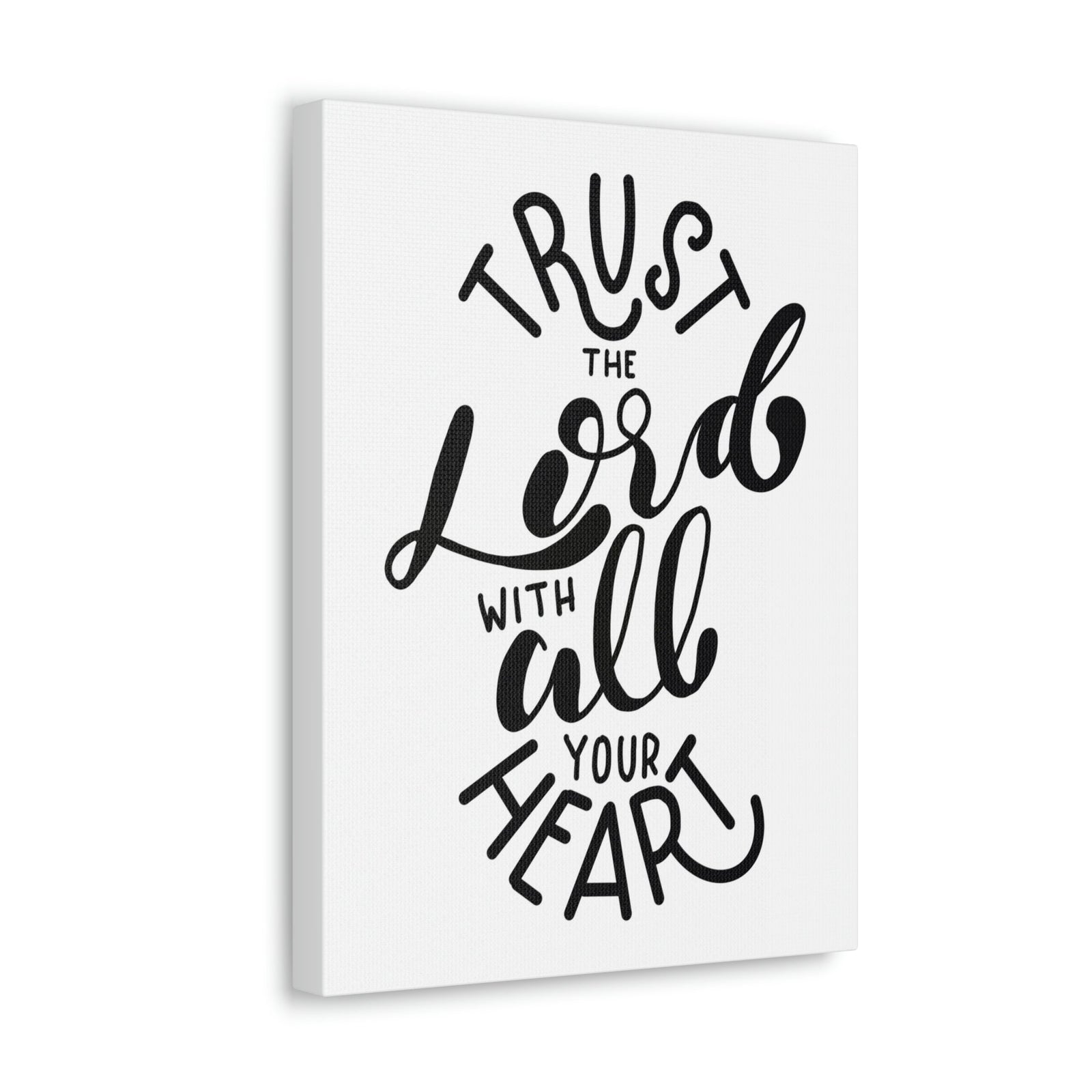 Scripture Walls Trust in The Lord With All Your Heart Psalm 118:8 Bible Verse Canvas Christian Wall Art Ready To Hang Unframed-Express Your Love Gifts