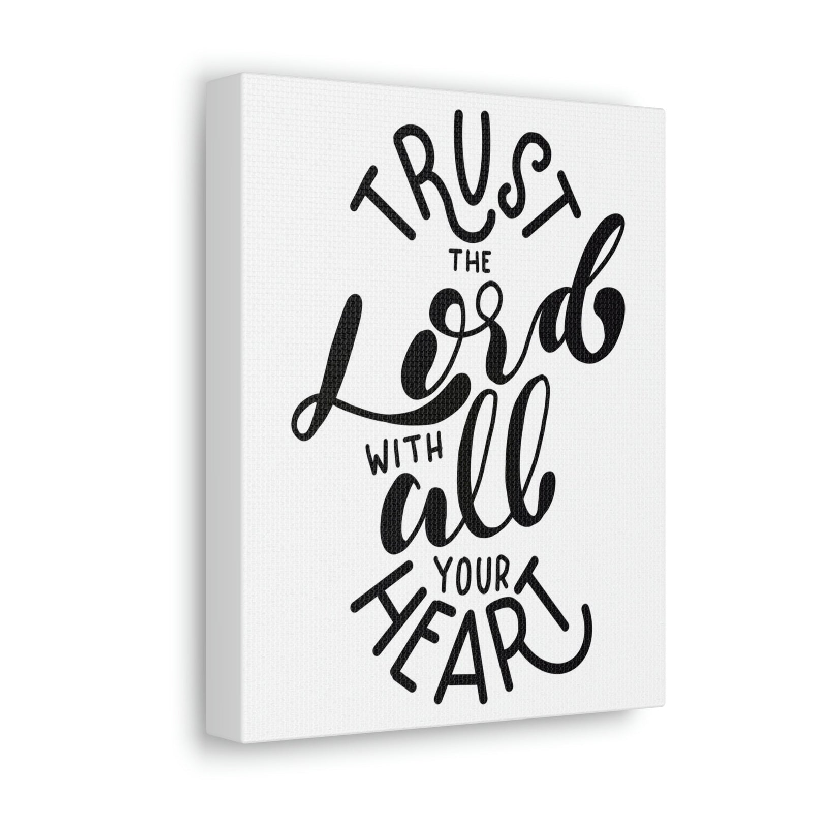 Scripture Walls Trust in The Lord With All Your Heart Psalm 118:8 Bible Verse Canvas Christian Wall Art Ready To Hang Unframed-Express Your Love Gifts