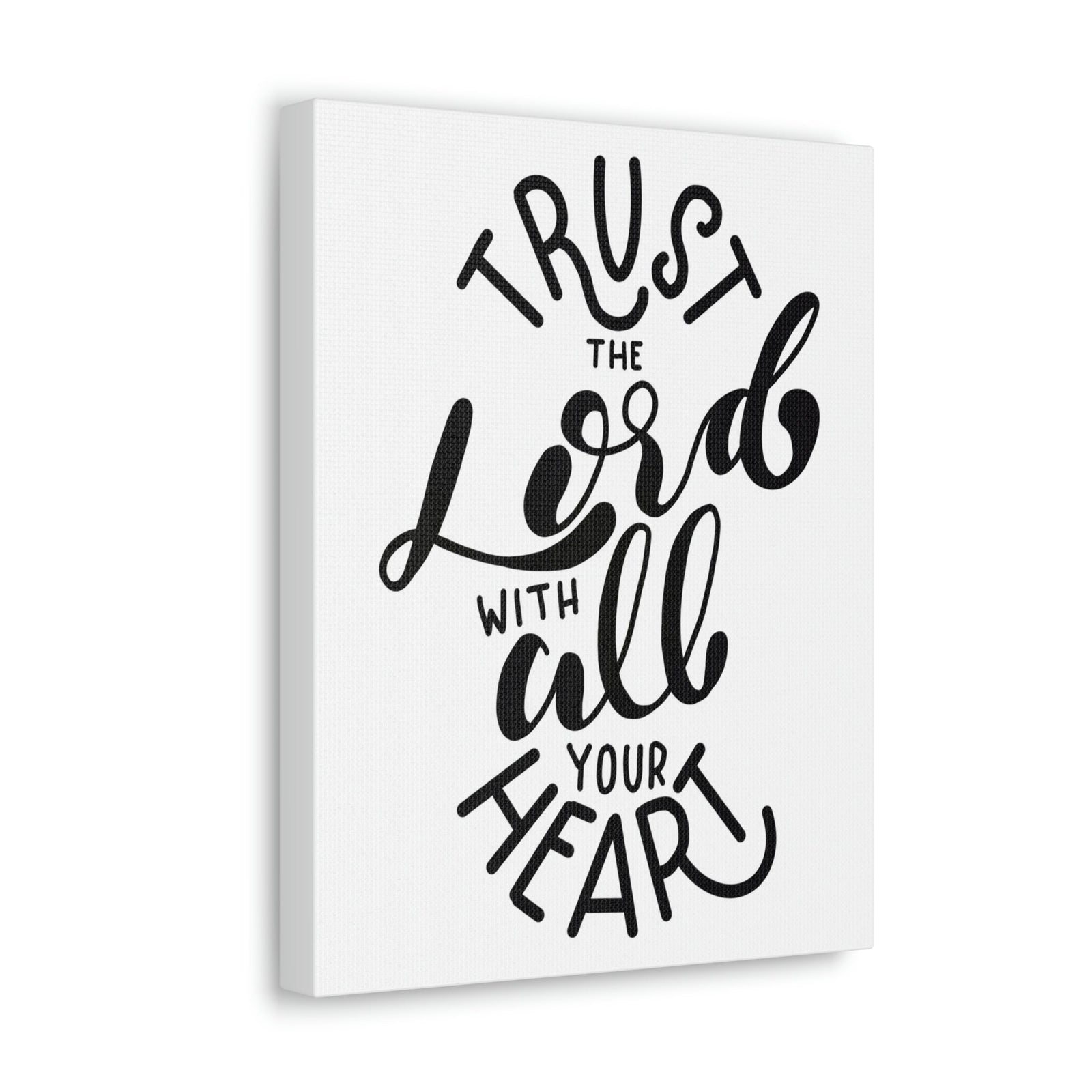 Scripture Walls Trust in The Lord With All Your Heart Psalm 118:8 Bible Verse Canvas Christian Wall Art Ready To Hang Unframed-Express Your Love Gifts