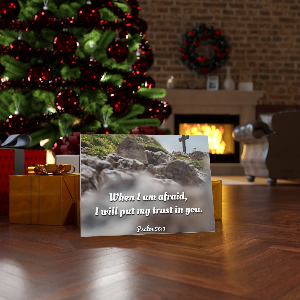 Scripture Walls Trust In Thee Psalms 56:3 Bible Verse Canvas Christian Wall Art Ready to Hang Unframed-Express Your Love Gifts