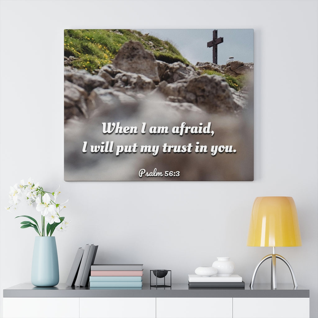 Scripture Walls Trust In Thee Psalms 56:3 Bible Verse Canvas Christian Wall Art Ready to Hang Unframed-Express Your Love Gifts