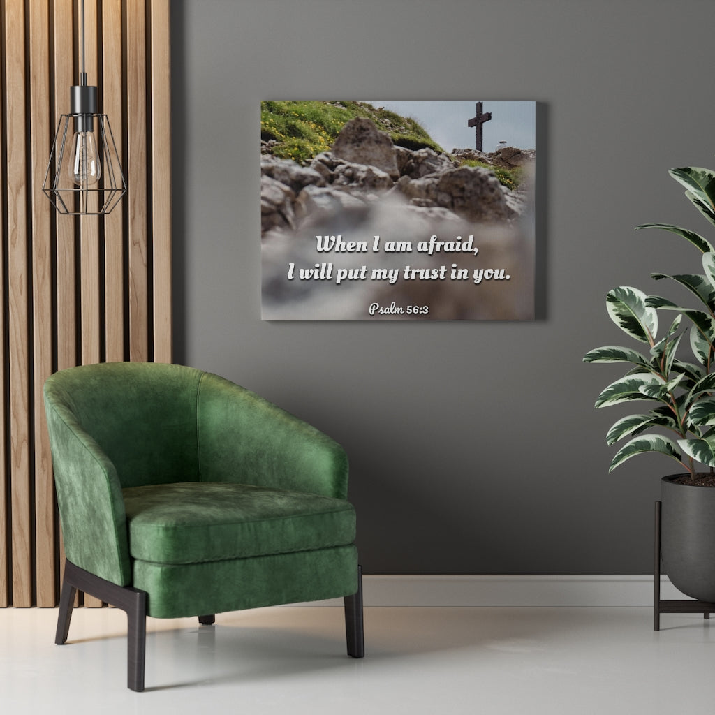 Scripture Walls Trust In Thee Psalms 56:3 Bible Verse Canvas Christian Wall Art Ready to Hang Unframed-Express Your Love Gifts