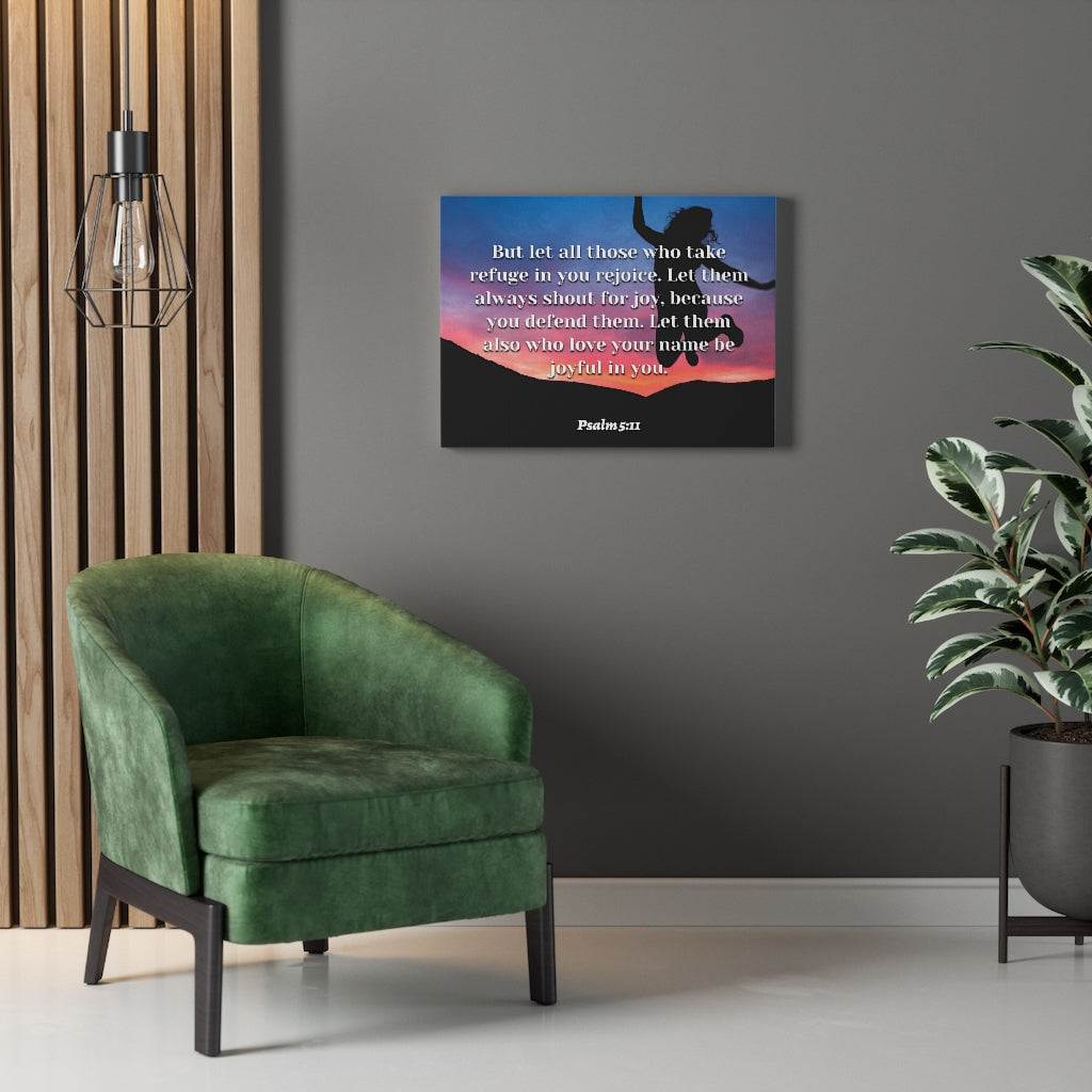 Scripture Walls Trust In You Psalm 5:11 Bible Verse Canvas Christian Wall Art Ready to Hang Unframed-Express Your Love Gifts