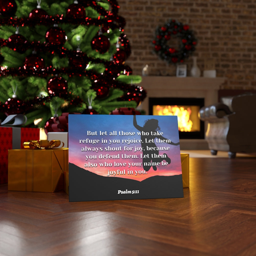 Scripture Walls Trust In You Psalm 5:11 Bible Verse Canvas Christian Wall Art Ready to Hang Unframed-Express Your Love Gifts