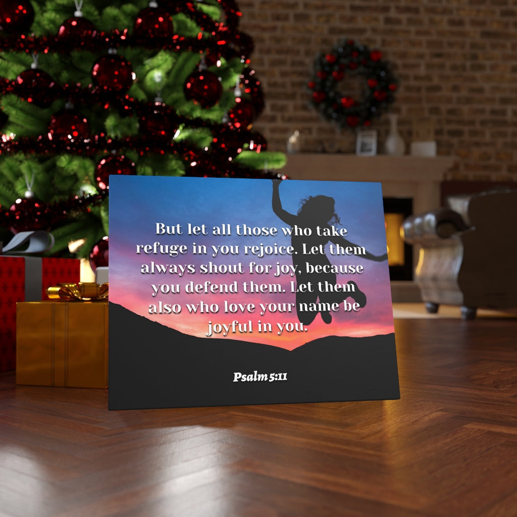 Scripture Walls Trust In You Psalm 5:11 Bible Verse Canvas Christian Wall Art Ready to Hang Unframed-Express Your Love Gifts