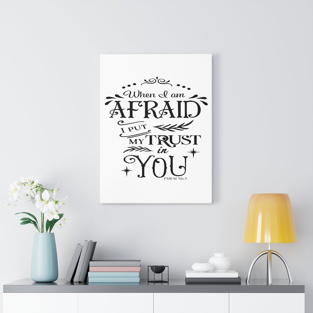 Scripture Walls Trust In You Psalm 56:3 Bible Verse Canvas Christian Wall Art Ready to Hang Unframed-Express Your Love Gifts