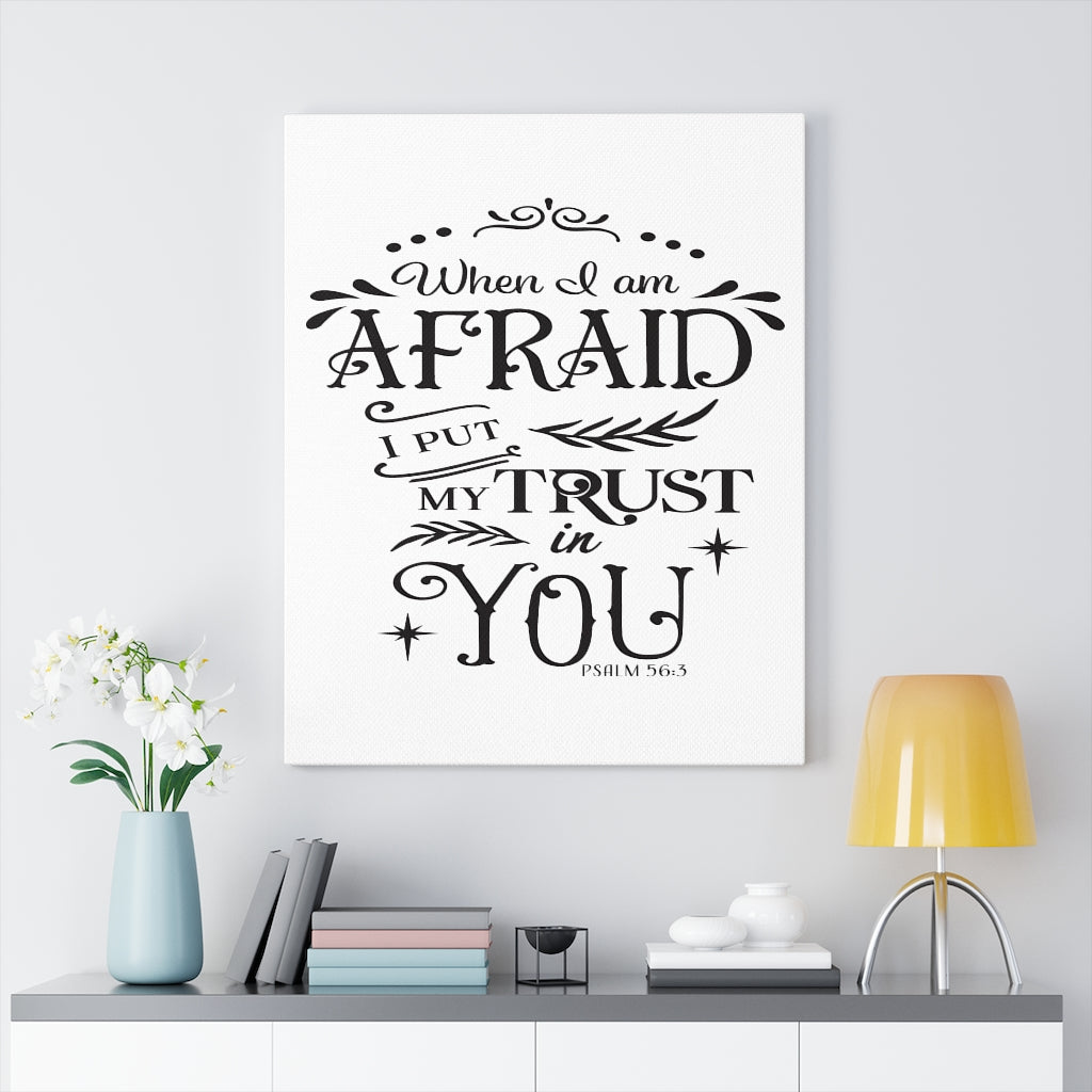 Scripture Walls Trust In You Psalm 56:3 Bible Verse Canvas Christian Wall Art Ready to Hang Unframed-Express Your Love Gifts