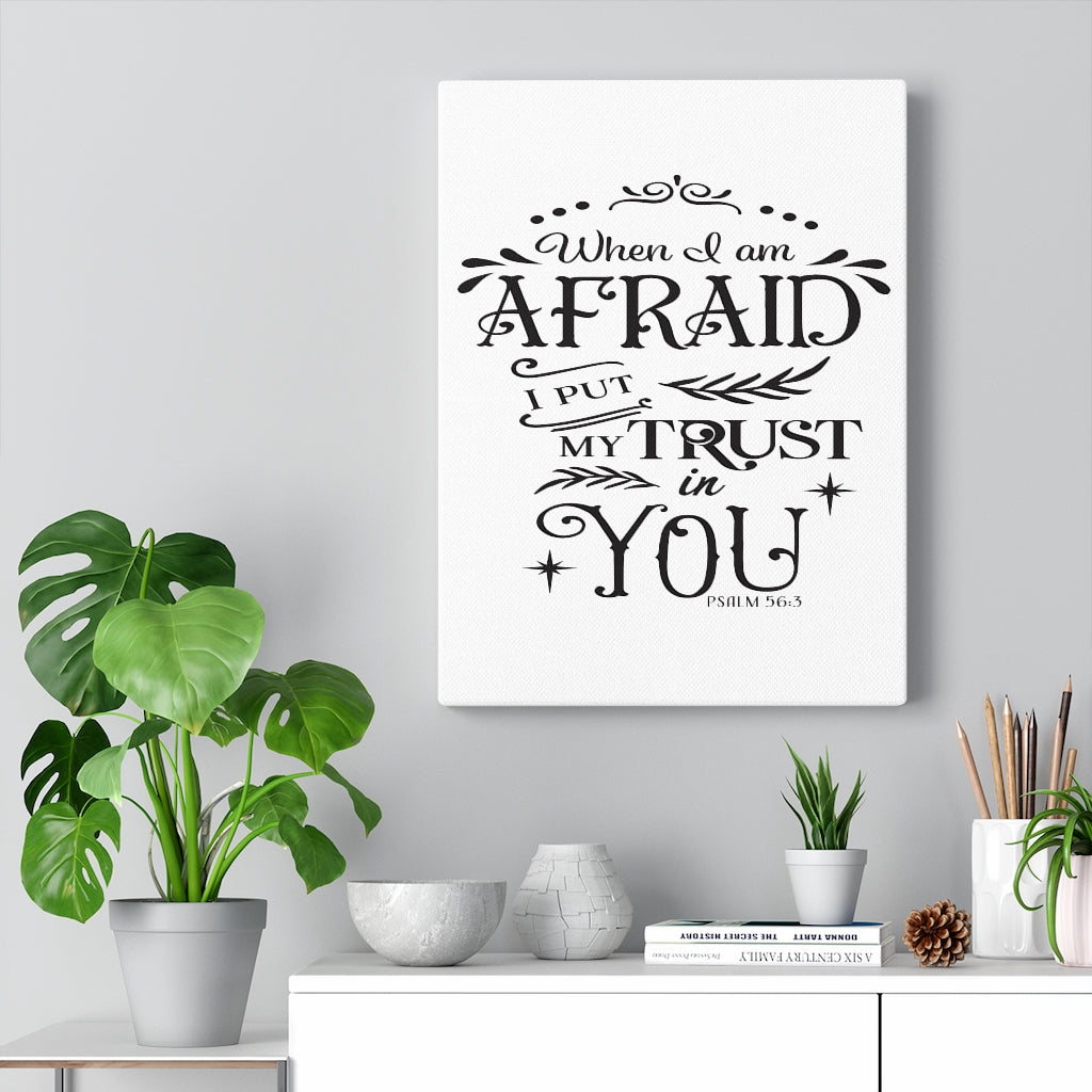 Scripture Walls Trust In You Psalm 56:3 Bible Verse Canvas Christian Wall Art Ready to Hang Unframed-Express Your Love Gifts