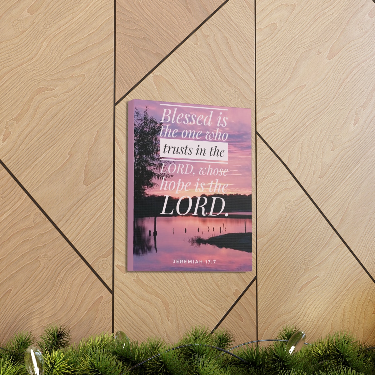 Scripture Walls Trusts In The Lord Jeremiah 17:7 Bible Verse Canvas Christian Wall Art Bible Verse Print Ready To Hang Unframed-Express Your Love Gifts