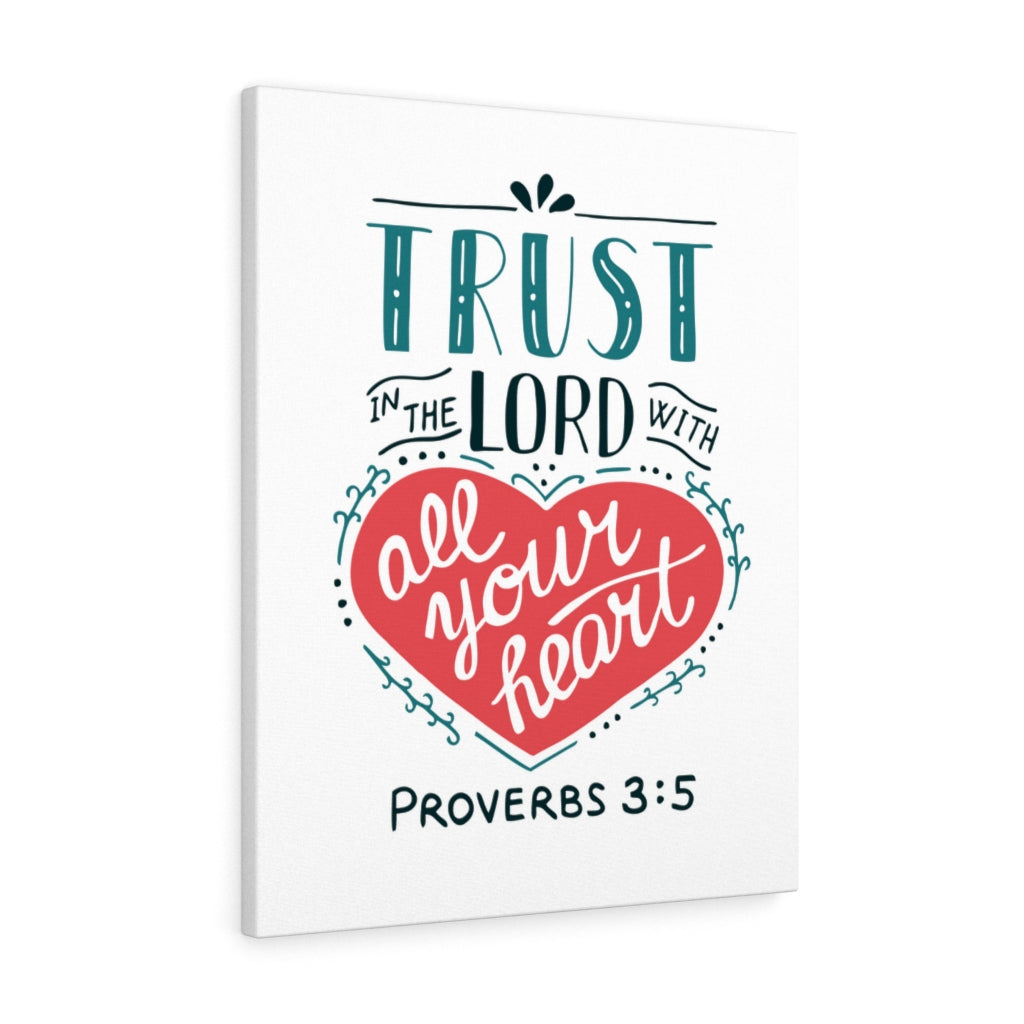 Scripture Walls Truth In The Lord Proverbs 3:5 Bible Verse Canvas Christian Wall Art Ready to Hang Unframed-Express Your Love Gifts