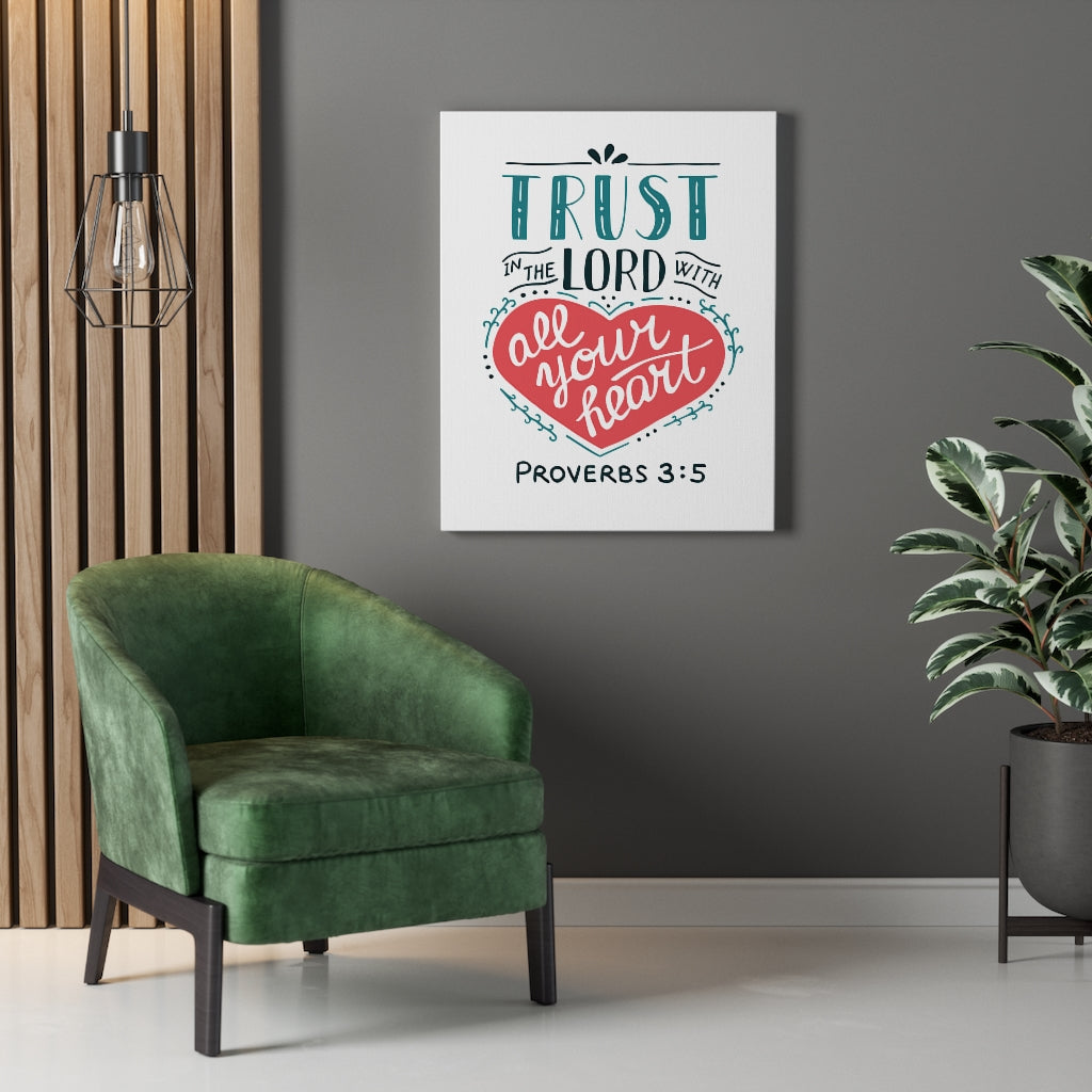 Scripture Walls Truth In The Lord Proverbs 3:5 Bible Verse Canvas Christian Wall Art Ready to Hang Unframed-Express Your Love Gifts