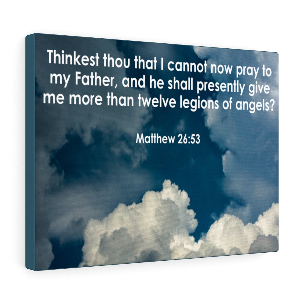 Scripture Walls Twelve Legions of Angels Hebrews 13:1-2 Bible Verse Canvas Christian Wall Art Ready to Hang Unframed-Express Your Love Gifts