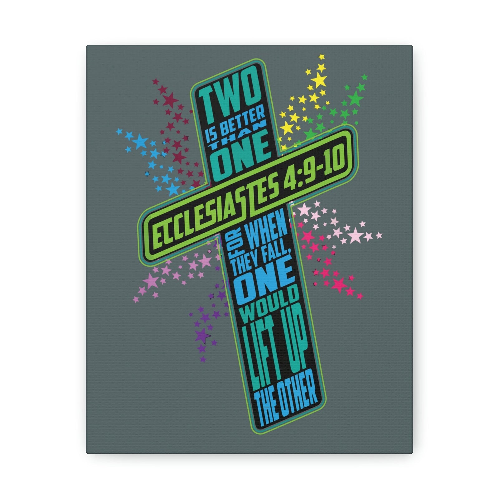 Scripture Walls Two Is Better Than One Ecclesiastes 4:9 Bible Verse Canvas Christian Wall Art Ready To Hang Unframed-Express Your Love Gifts