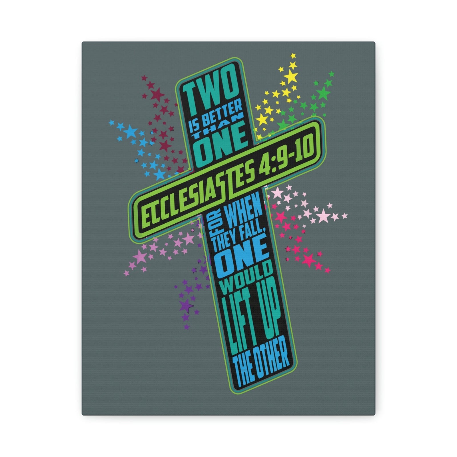 Scripture Walls Two Is Better Than One Ecclesiastes 4:9 Bible Verse Canvas Christian Wall Art Ready To Hang Unframed-Express Your Love Gifts