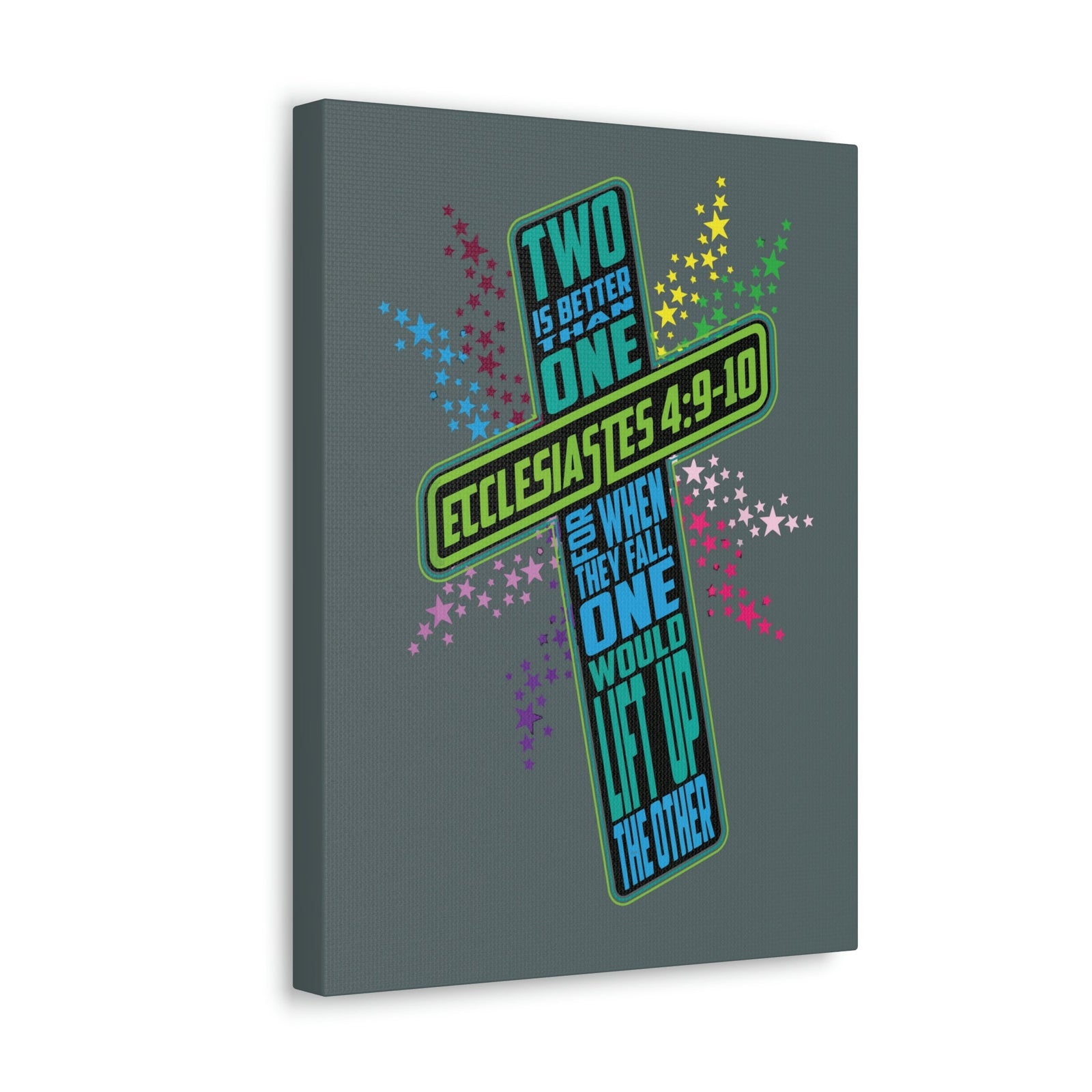 Scripture Walls Two Is Better Than One Ecclesiastes 4:9 Bible Verse Canvas Christian Wall Art Ready To Hang Unframed-Express Your Love Gifts