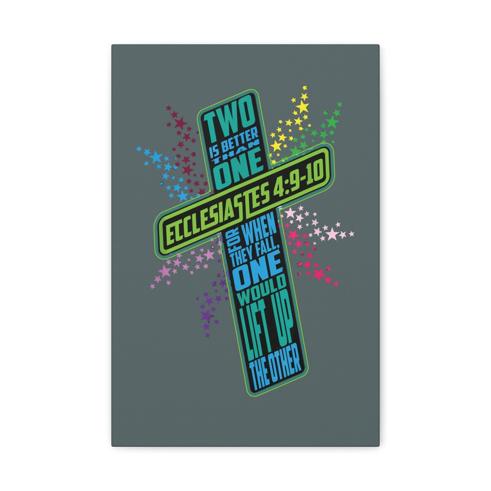 Scripture Walls Two Is Better Than One Ecclesiastes 4:9 Bible Verse Canvas Christian Wall Art Ready To Hang Unframed-Express Your Love Gifts