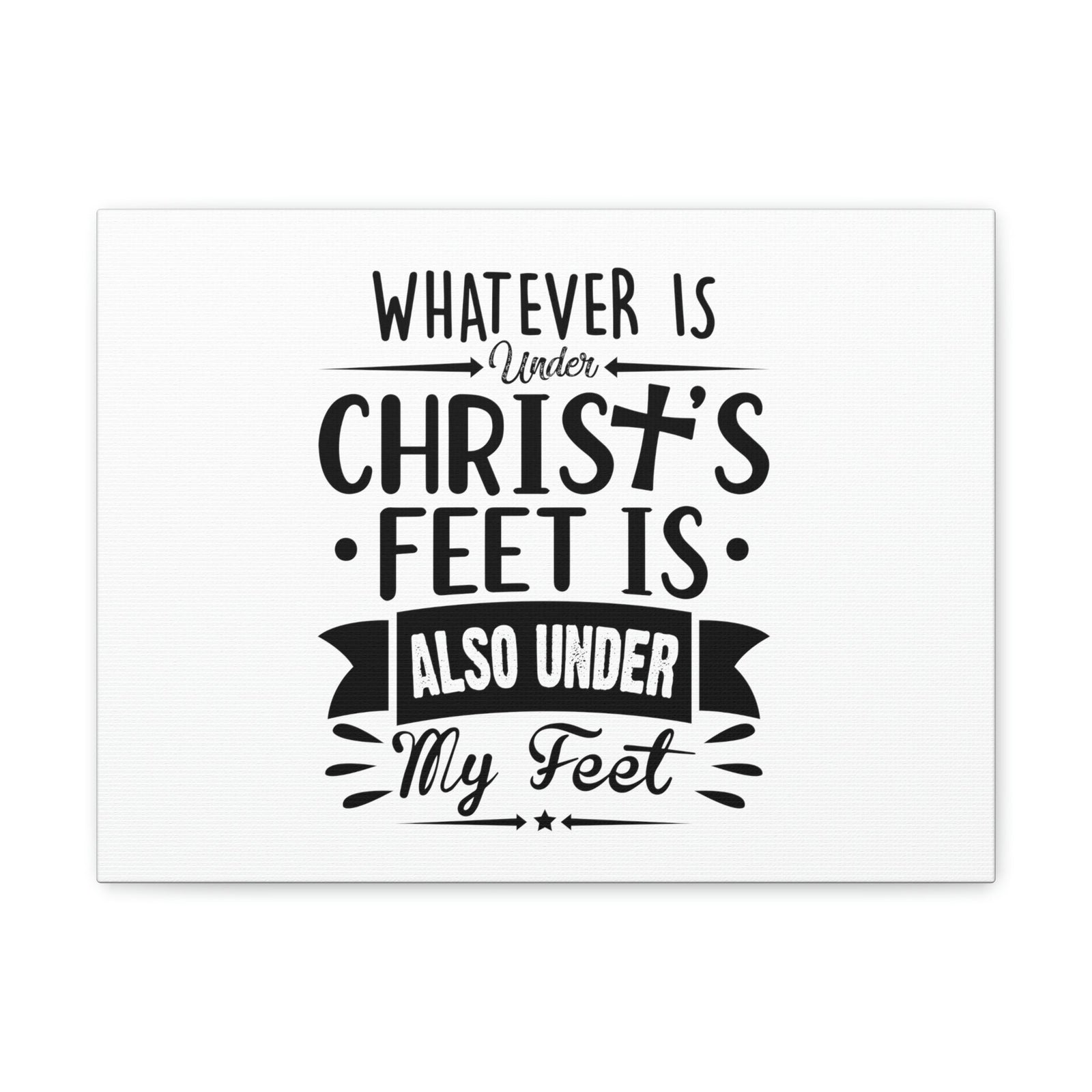 Scripture Walls Under Christ's Feet Ephesians 1:22 Cross Christian Wall Art Bible Verse Print Ready to Hang Unframed-Express Your Love Gifts
