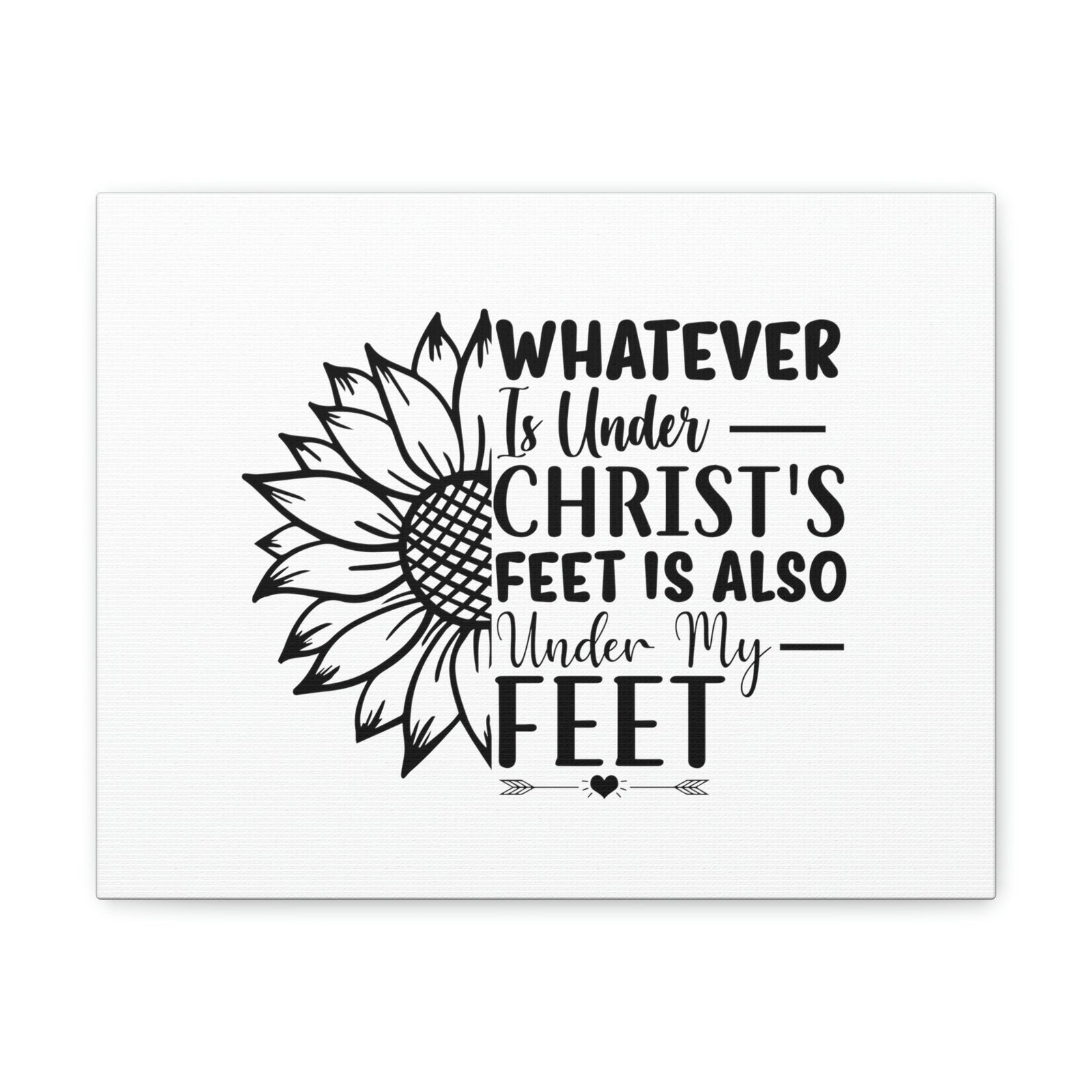 Scripture Walls Under Christ's Feet Ephesians 1:22 Sunflower Christian Wall Art Bible Verse Print Ready to Hang Unframed-Express Your Love Gifts