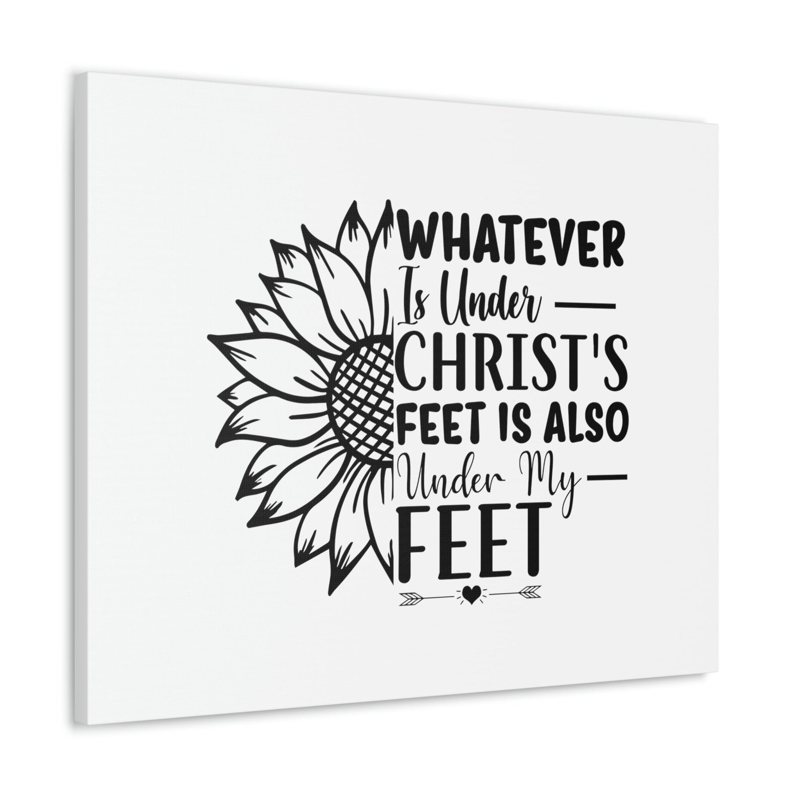 Scripture Walls Under Christ's Feet Ephesians 1:22 Sunflower Christian Wall Art Bible Verse Print Ready to Hang Unframed-Express Your Love Gifts