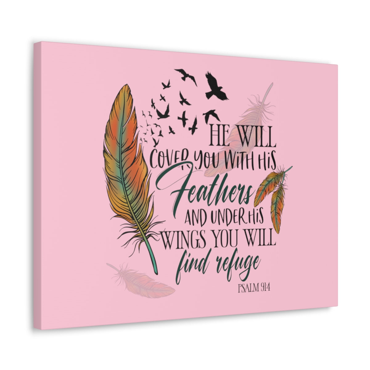 Scripture Walls Under His Wings Psalm 19:4 Christian Wall Art Bible Verse Print Ready to Hang Unframed-Express Your Love Gifts