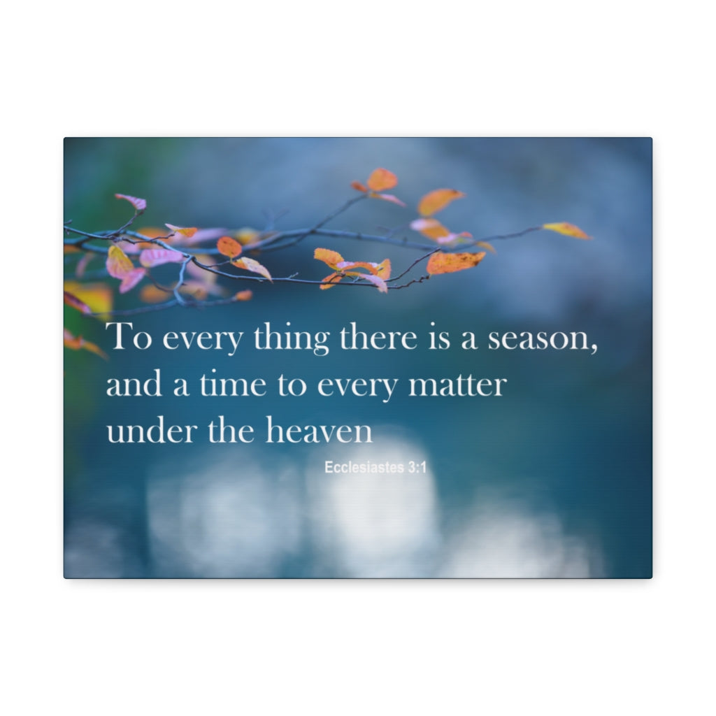 Scripture Walls Under The Heaven Ecclesiastes 3:1 Bible Verse Canvas Christian Wall Art Ready to Hang Unframed-Express Your Love Gifts