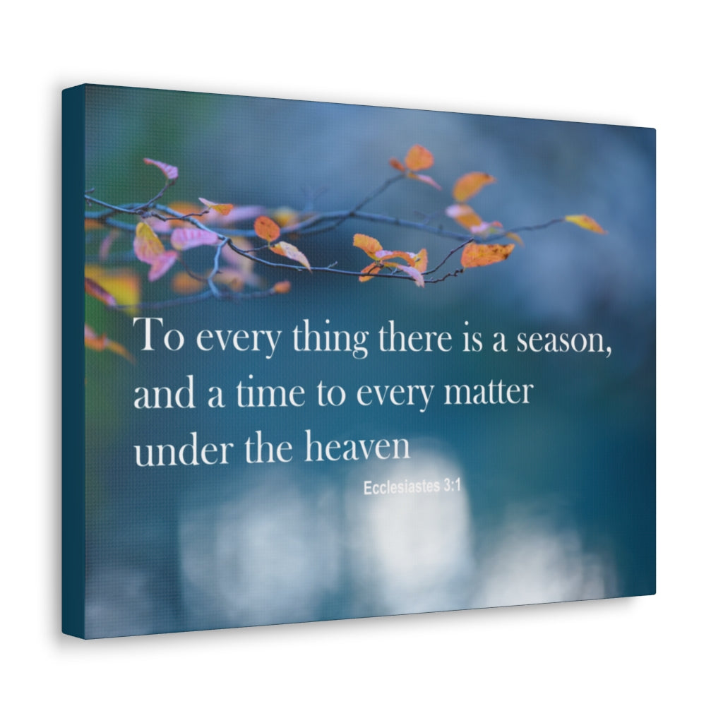 Scripture Walls Under The Heaven Ecclesiastes 3:1 Bible Verse Canvas Christian Wall Art Ready to Hang Unframed-Express Your Love Gifts