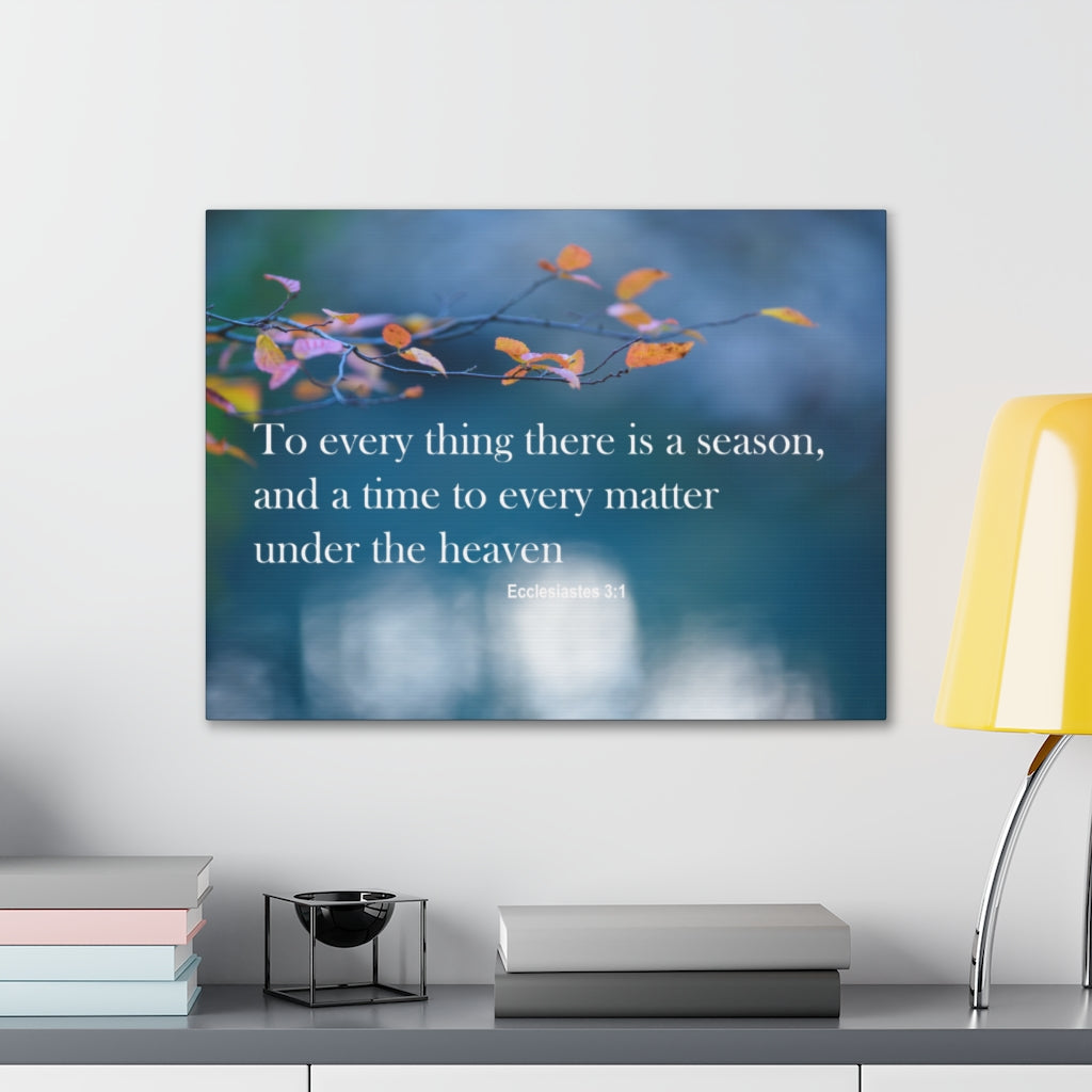 Scripture Walls Under The Heaven Ecclesiastes 3:1 Bible Verse Canvas Christian Wall Art Ready to Hang Unframed-Express Your Love Gifts