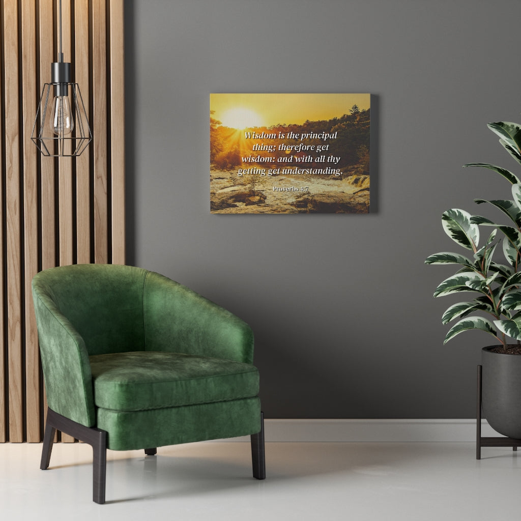 Scripture Walls Understanding Proverbs 4:7 Bible Verse Canvas Christian Wall Art Ready to Hang Unframed-Express Your Love Gifts