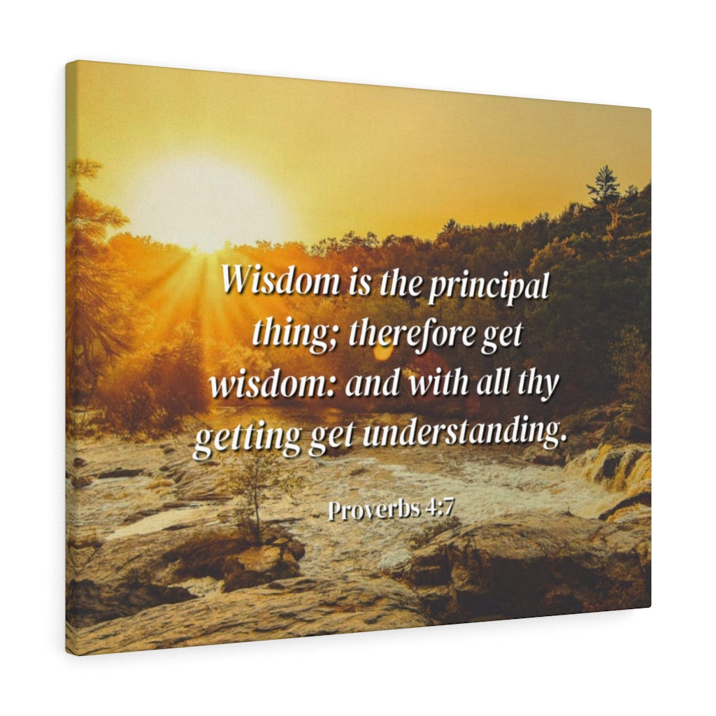 Scripture Walls Understanding Proverbs 4:7 Bible Verse Canvas Christian Wall Art Ready to Hang Unframed-Express Your Love Gifts