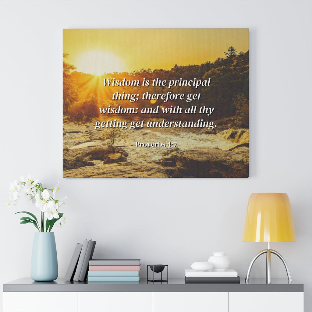 Scripture Walls Understanding Proverbs 4:7 Bible Verse Canvas Christian Wall Art Ready to Hang Unframed-Express Your Love Gifts