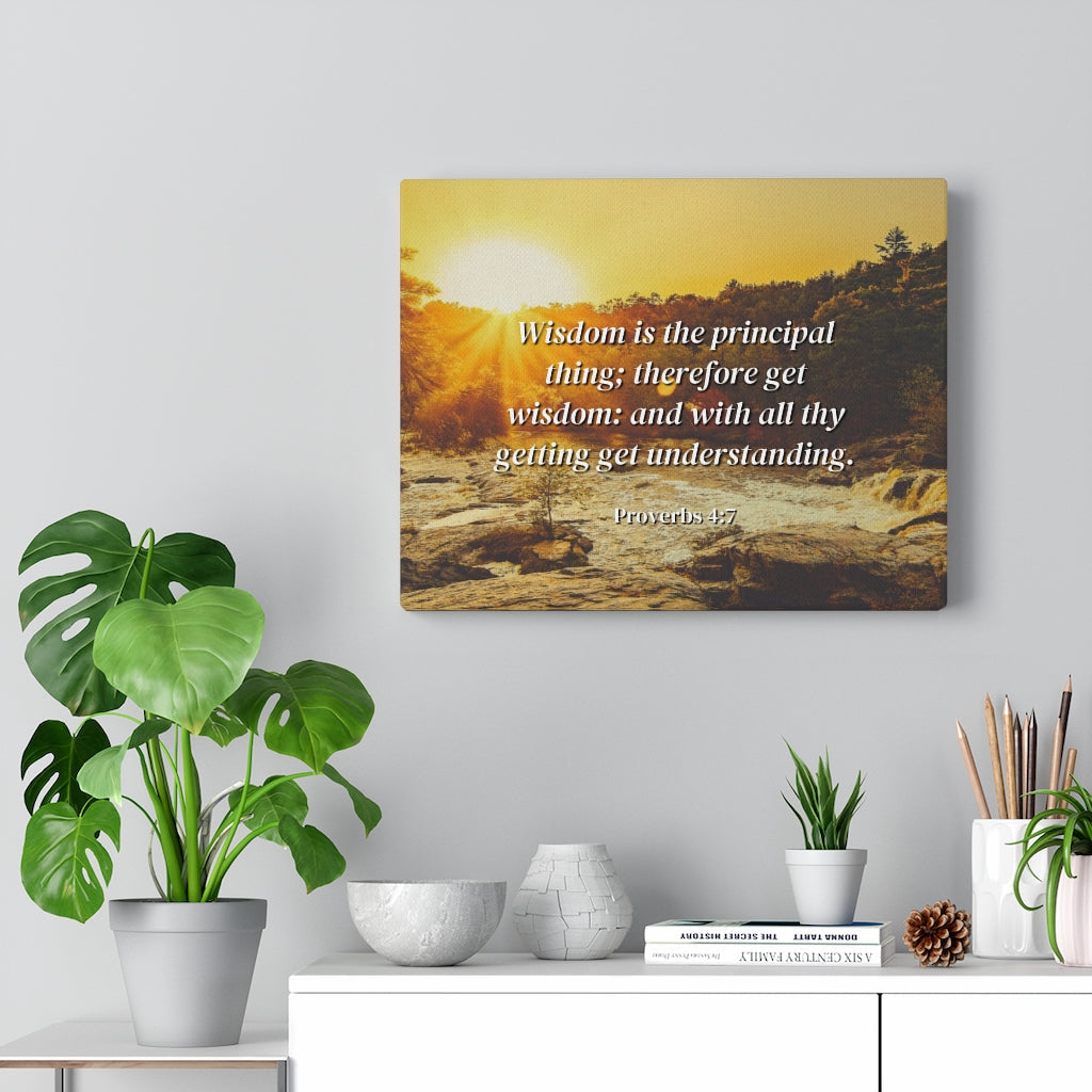 Scripture Walls Understanding Proverbs 4:7 Bible Verse Canvas Christian Wall Art Ready to Hang Unframed-Express Your Love Gifts
