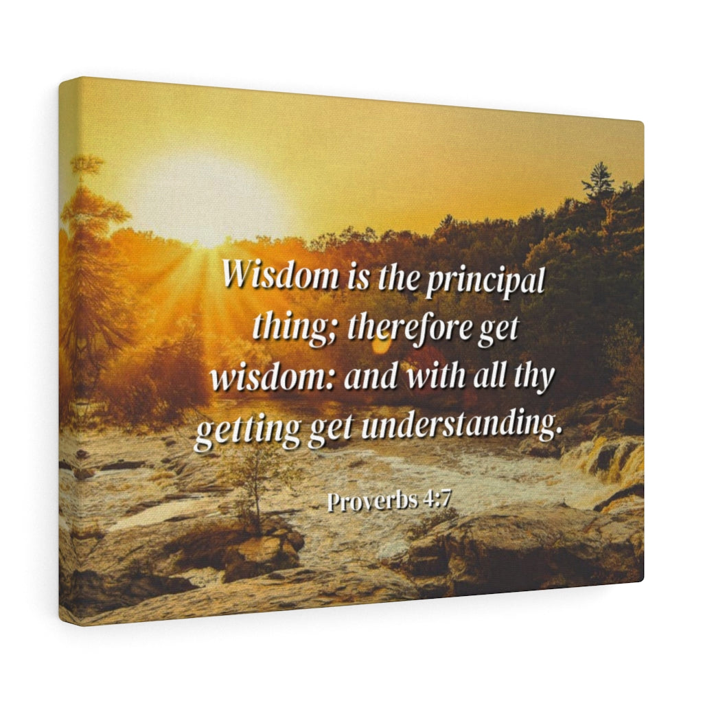 Scripture Walls Understanding Proverbs 4:7 Bible Verse Canvas Christian Wall Art Ready to Hang Unframed-Express Your Love Gifts