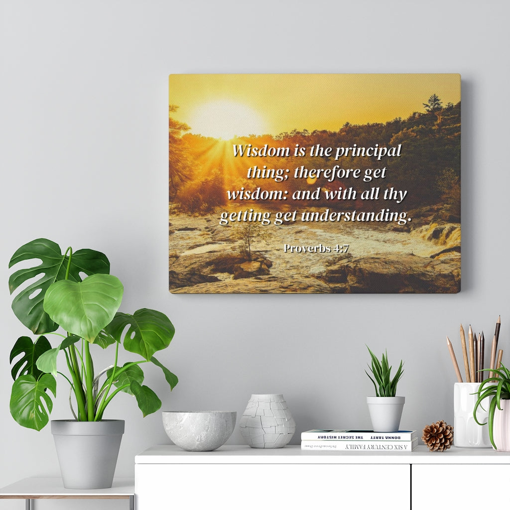 Scripture Walls Understanding Proverbs 4:7 Bible Verse Canvas Christian Wall Art Ready to Hang Unframed-Express Your Love Gifts