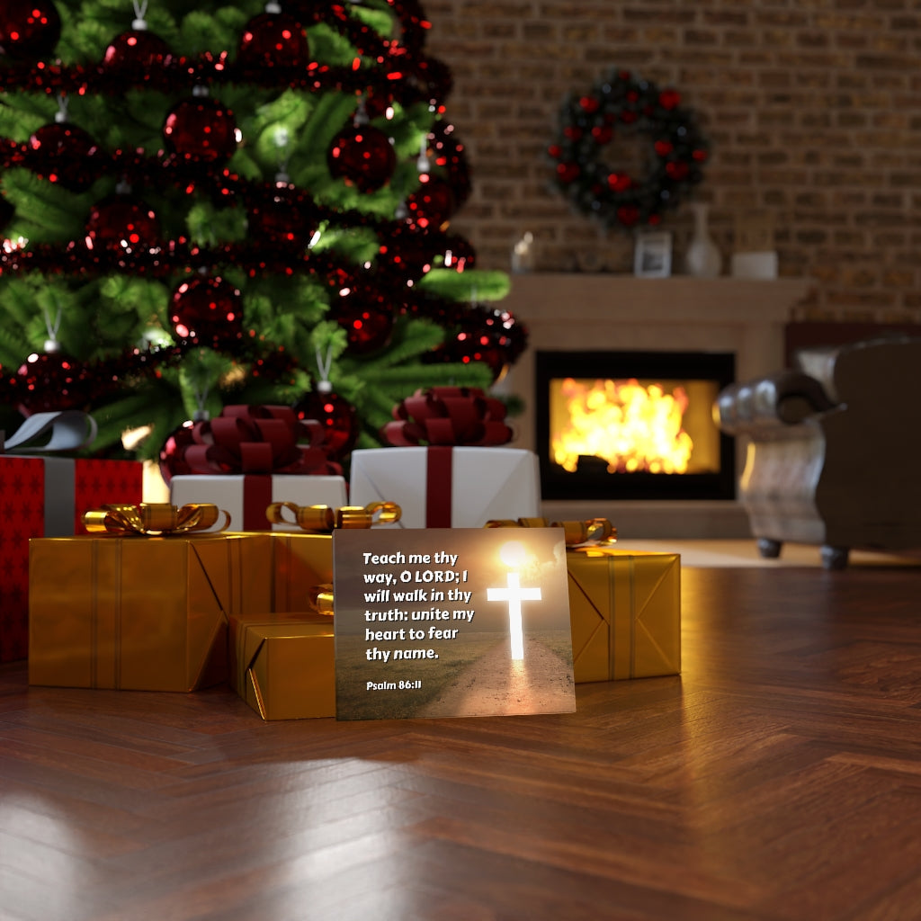 Scripture Walls Unite My Heart Psalm 86:11 Bible Verse Canvas Christian Wall Art Ready to Hang Unframed-Express Your Love Gifts