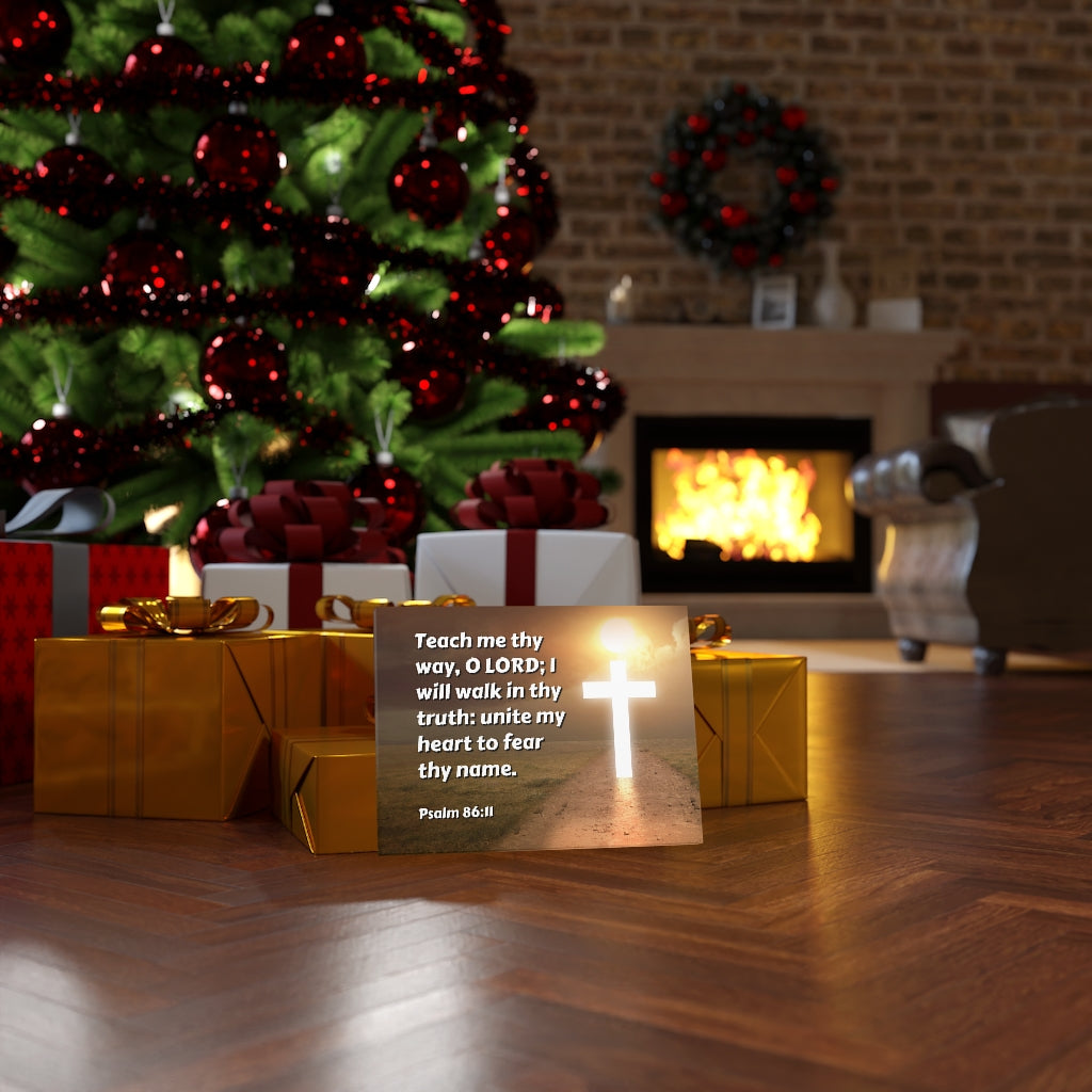 Scripture Walls Unite My Heart Psalm 86:11 Bible Verse Canvas Christian Wall Art Ready to Hang Unframed-Express Your Love Gifts